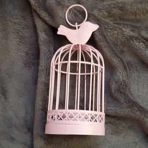 💜 Bird cage tealight decor pretty in pink mini